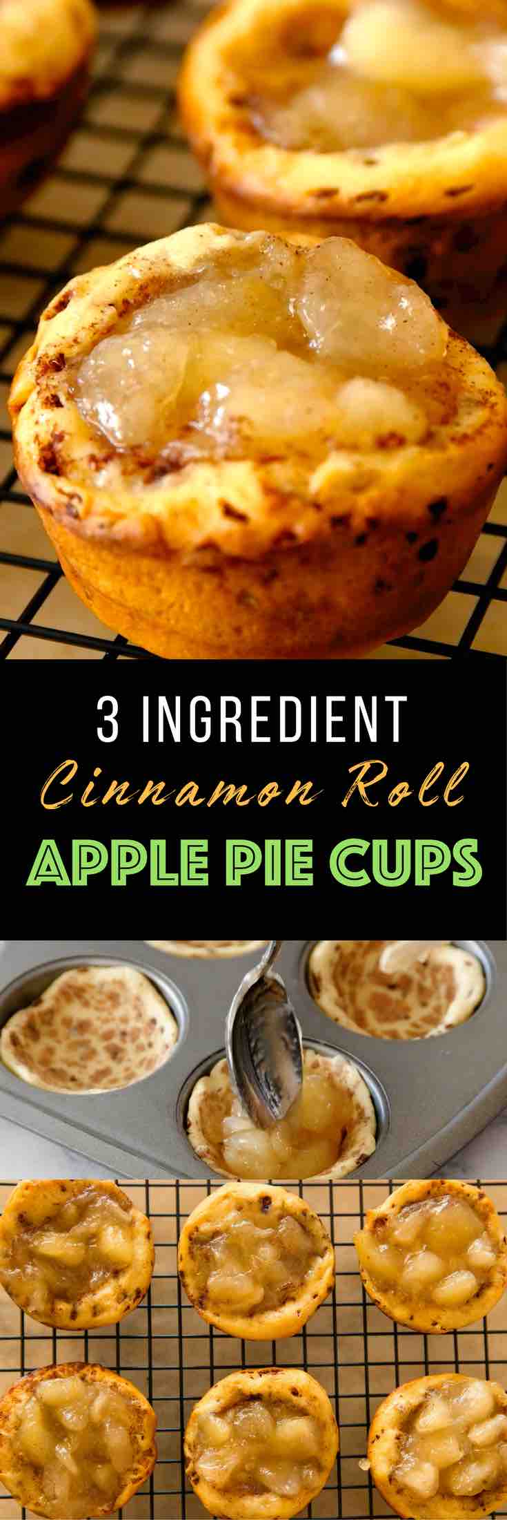 Cinnamon Roll Apple Pie Cups {3 Ingredients!} - TipBuzz