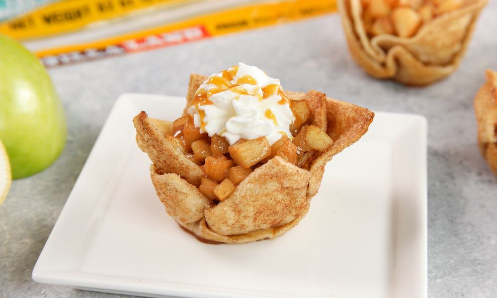 15 Minute Apple Pie Tortilla Cups Recipe (with Video 
