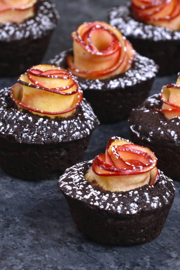 Apple Rose Brownies