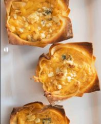 Buffalo Chicken Wonton Cups recipe is easy to make and delicious