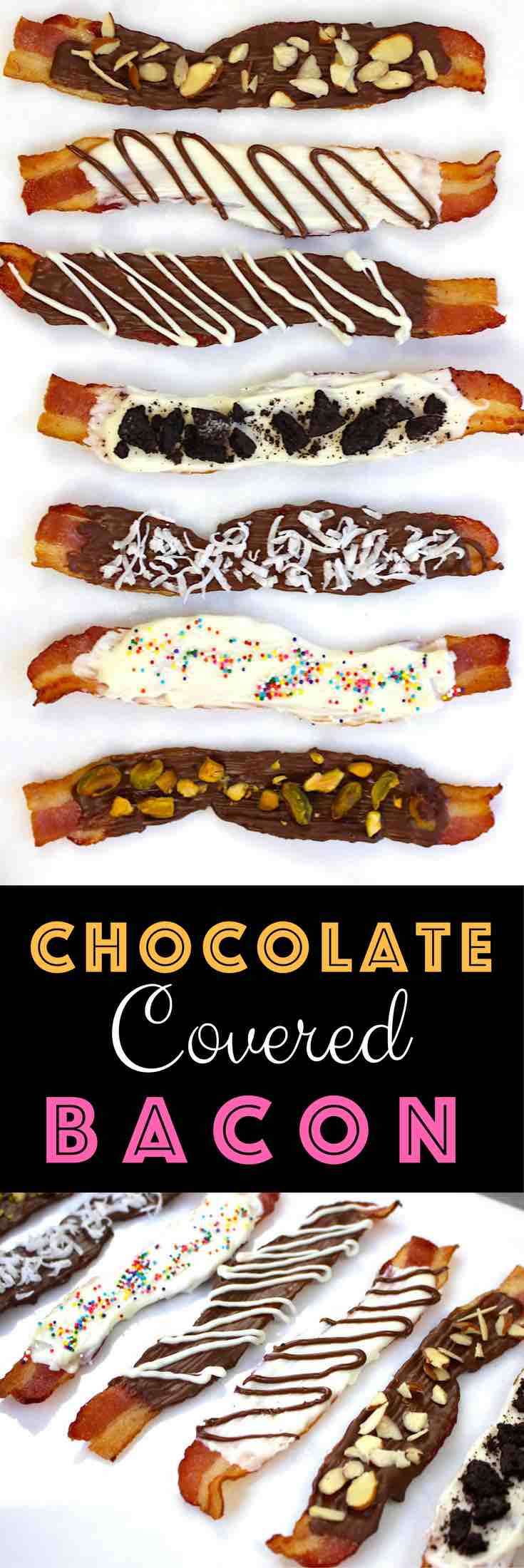 This Chocolate Covered Bacon is an amazing carnival inspired snack with irresistible sweet and salty flavors. Make it for your next party or give it away as a gift. Perfect for Thanksgiving too.