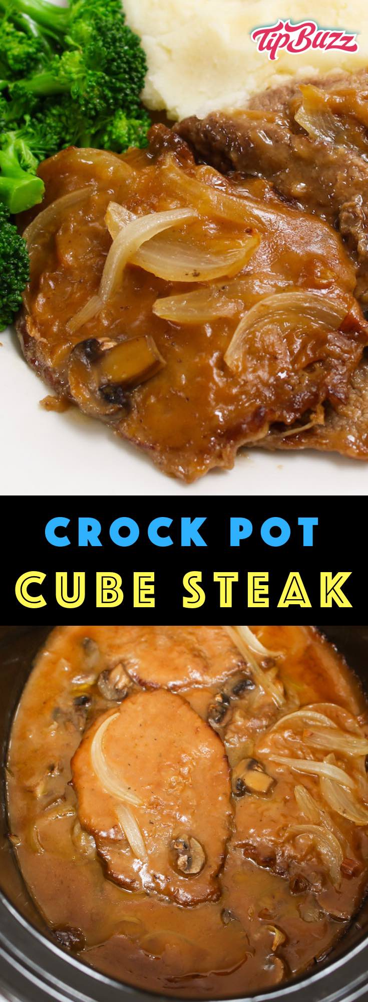 Crock Pot Cube Steak with Gravy - TipBuzz