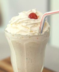 This recipe for Cake Batter Milkshakes will satisfy your cravings for cake and milkshakes together