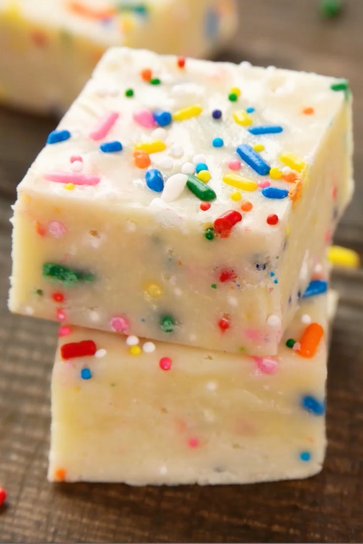 Cake Batter Fudge | No Bake Desserts To Make This Summer | Homemade Recipes