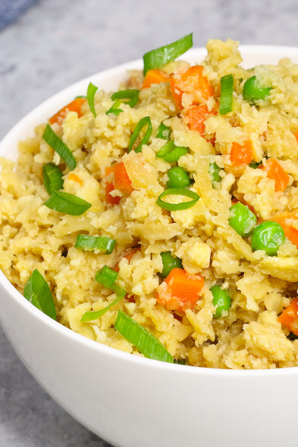 Cauiflower Rice is the foundation for many delicious dishes including this cauliflower fried rice