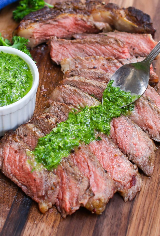 Chimichurri Steak and Pepper Skillet - Wholesomelicious