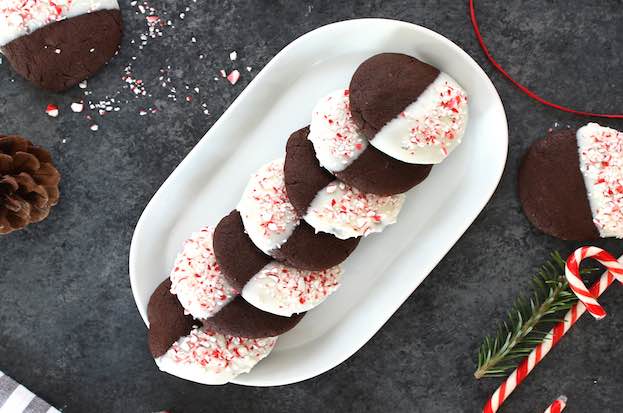 These Chocolate Candy Cane Cookies are delicious holiday baking and easy to make