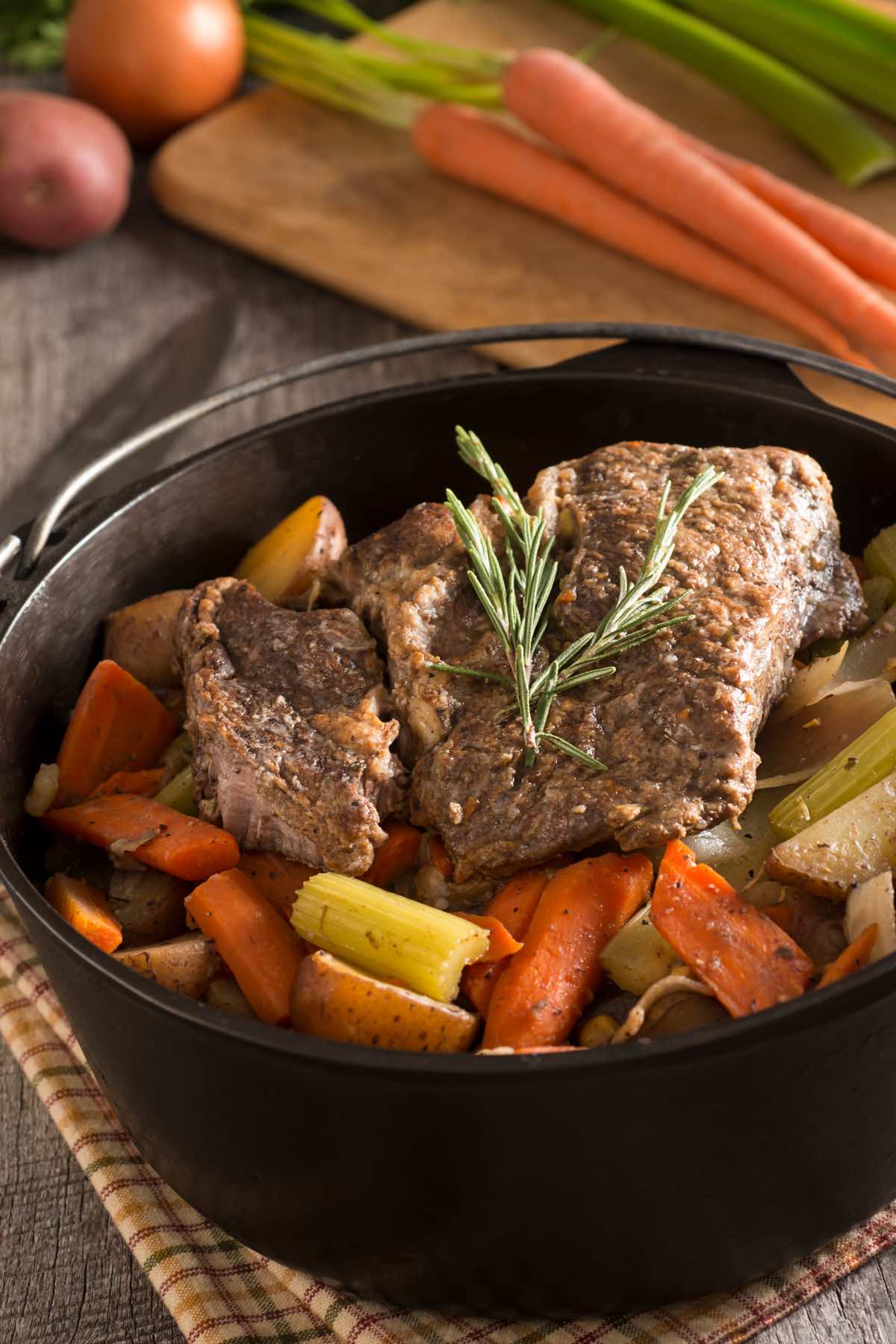 A Beef Shoulder Roast On The Stove