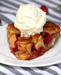 This Cinnamon Roll Cranberry Apple Cranberry Pie recipe is an easy to make dessert that everyone will love