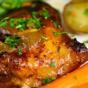 These Crock Pot Chicken Thighs are the best you’ll ever taste – a super tender and succulent slow cooker chicken thighs with amazing flavor. Serve with veggies and potatoes or rice, then drizzle with the thick and delicious gravy on top!