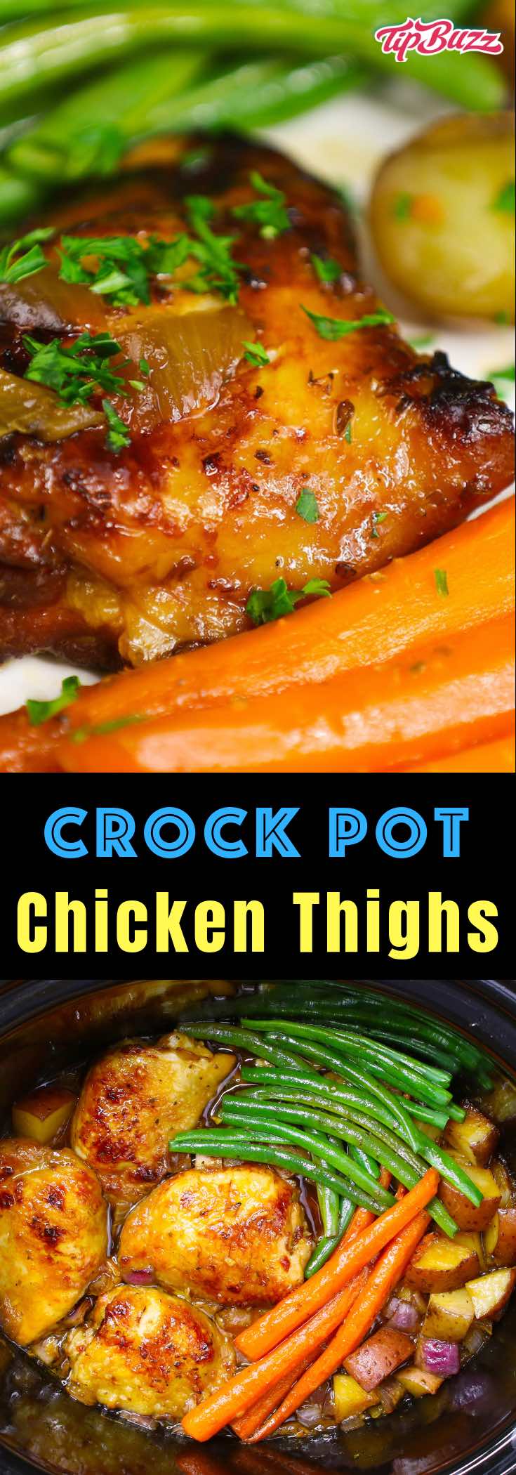 These Crockpot Chicken Thighs are the best you’ll ever taste – a super tender and succulent slow cooker chicken thighs with amazing flavor. 