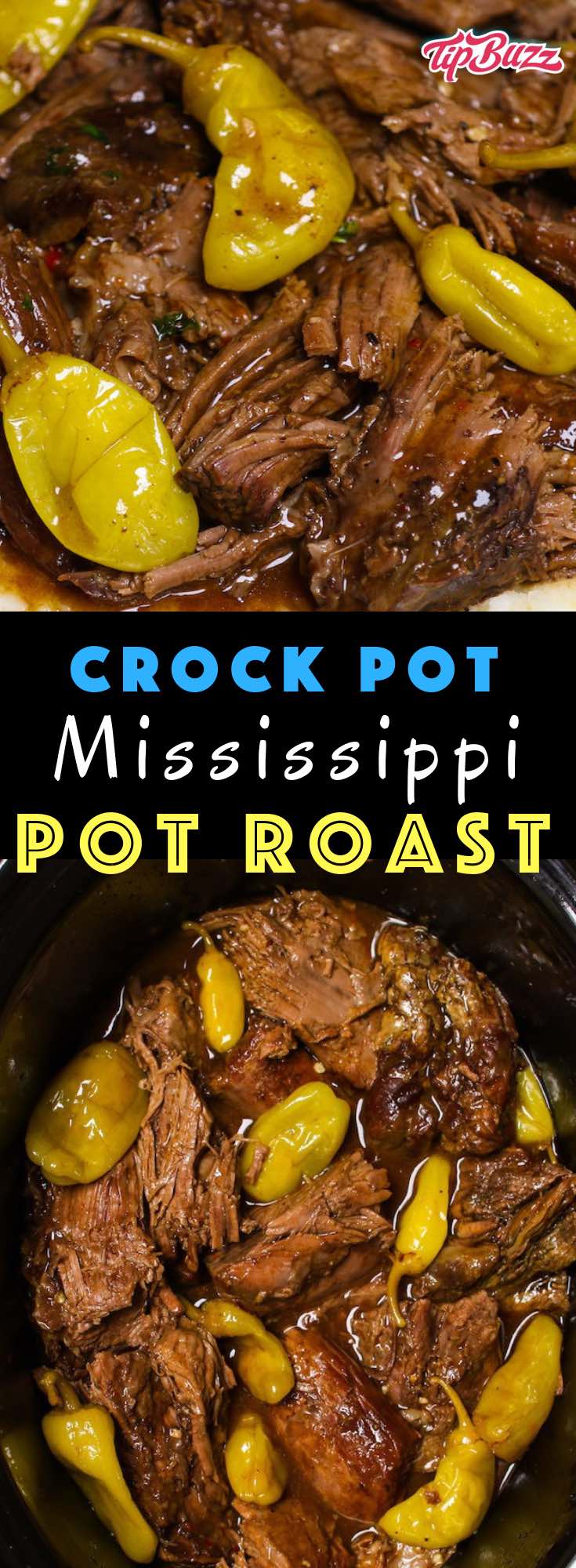This Mississippi Pot Roast is one of the most delicious crock pot dinners you'll ever make! It's some of the most flavorful comfort food that’s super juicy and fork-tender. You only need 5 minutes of preparation to make this epic meal in the slow cooker! 