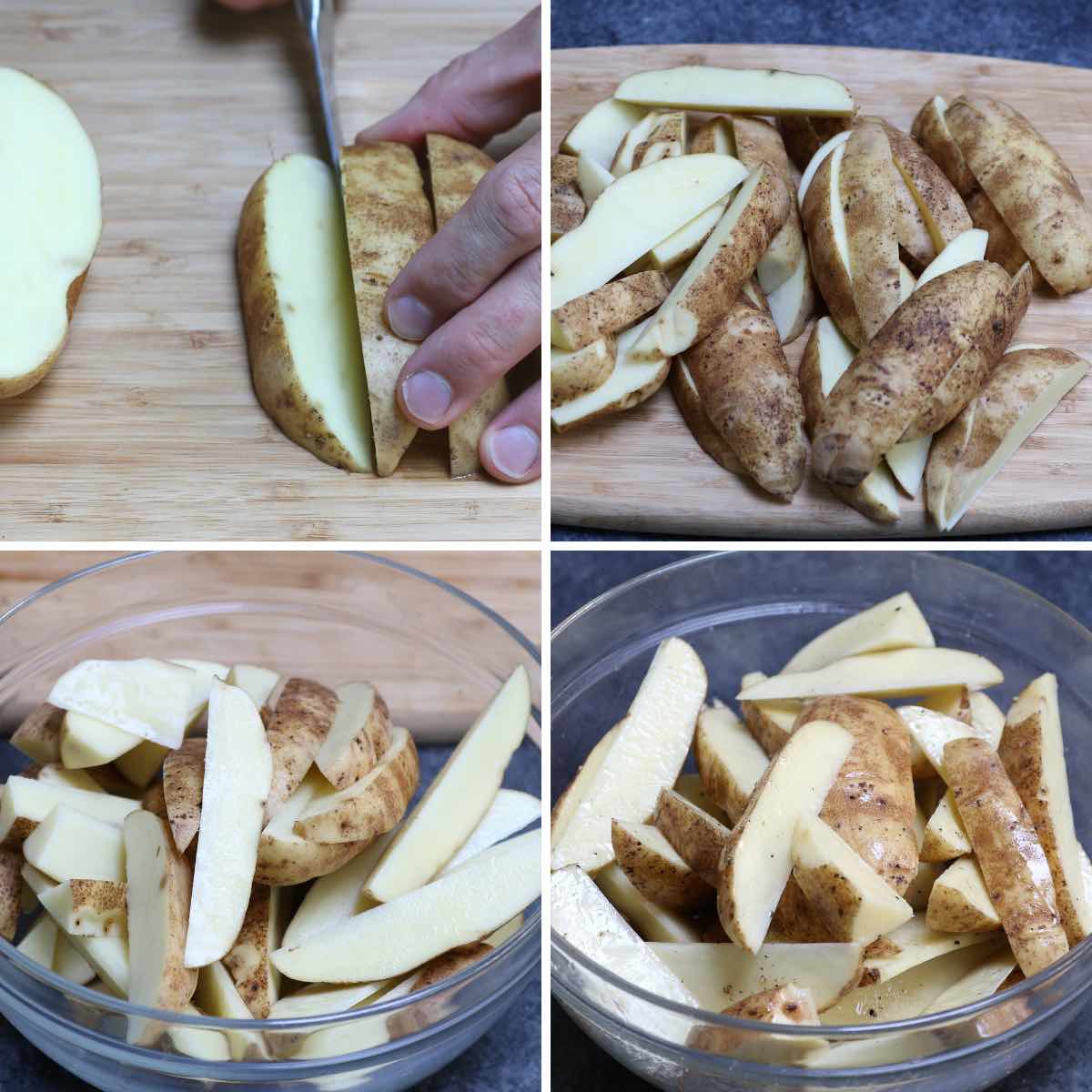 Making potato wedges