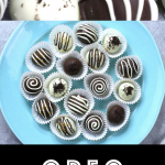 : 4 Ingredient Oreo Truffles - the easiest and most beautiful dessert you will ever make! Only 4 ingredients required: Oreos, cream cheese, white chocolate and dark semi-sweet chocolate. Sprinkles are optional. Oreo crumbs are mixed with creamy cheesecake, and then covered with melted chocolate. So Good! Quick and easy recipe, party desserts. No Bake. Vegetarian. Video recipe. | Tipbuzz.com