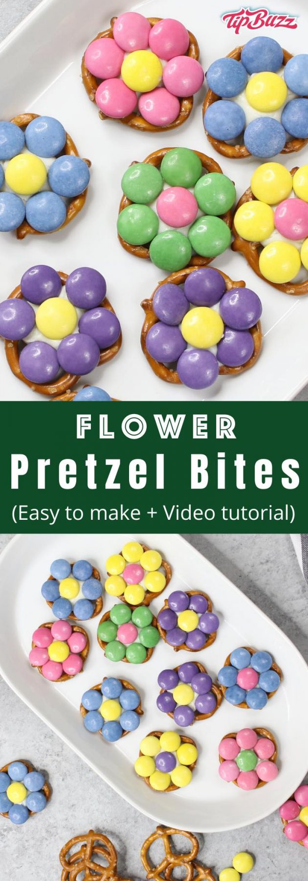 Easter Pretzel Flower Bites 3 Ingredients TipBuzz
