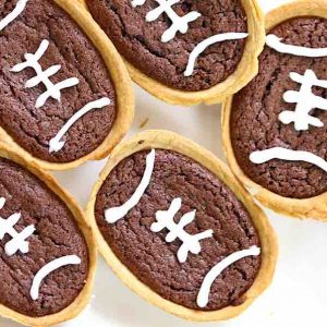 These Football Brownie Taco Boats are easy to make and delicious