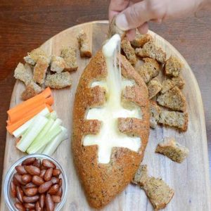 This Football Cheese Dip Bread recipe is an easy addition to any football party