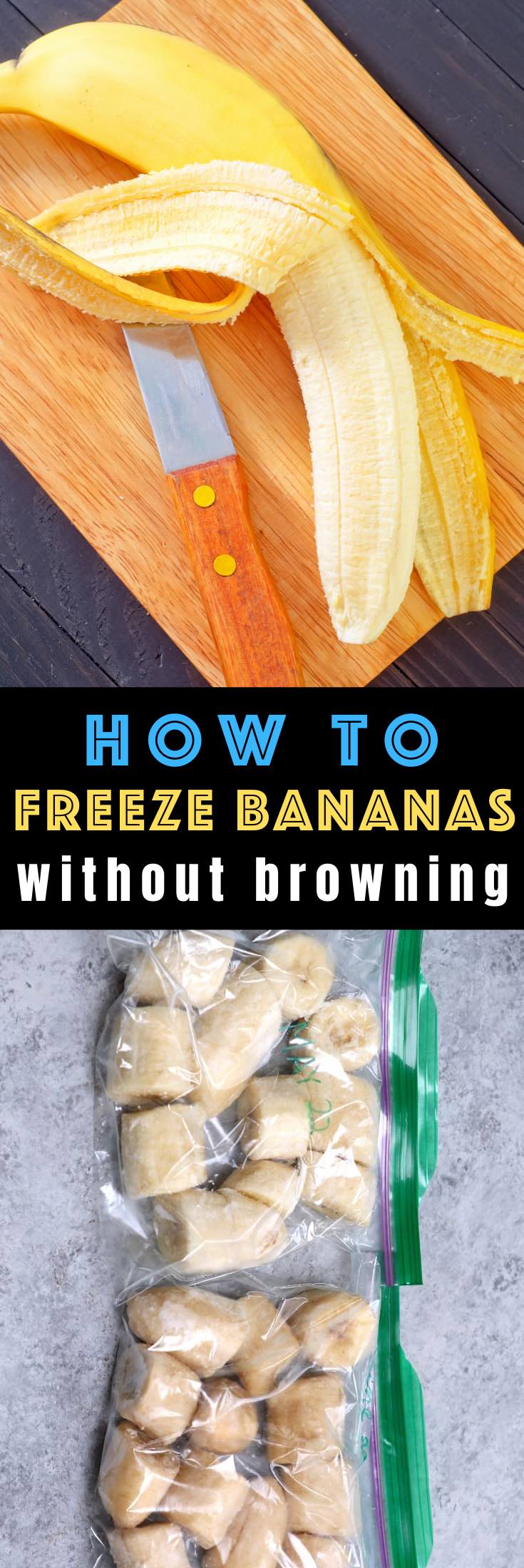 How to Freeze Bananas without discoloring - learn all the tips for freezing bananas quickly and easily