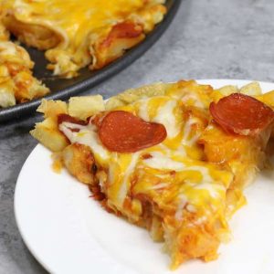 This French Fry Pizza is easy to make and super tasty