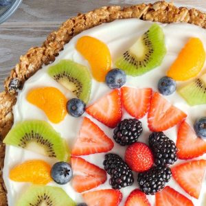 This delicious Raisin Bran Fruit Pizza is a fabulous way to start your day and it's easy to make using a few simple ingredients