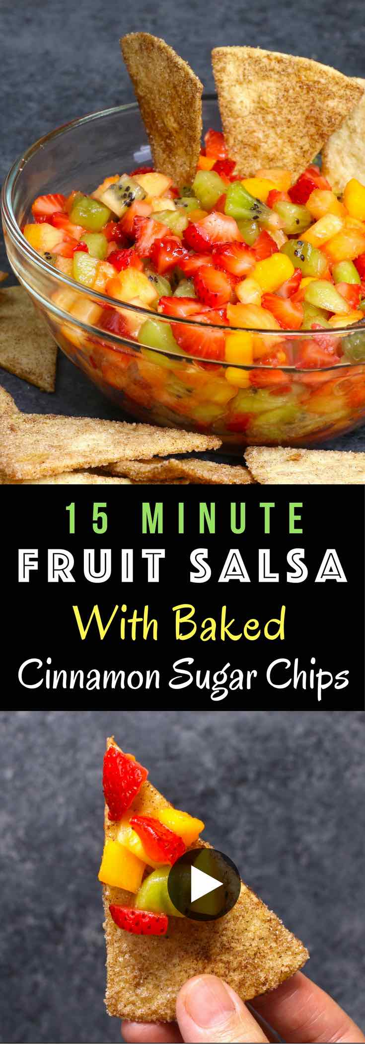 Fruit Salsa with Baked Cinnamon Chips - TipBuzz