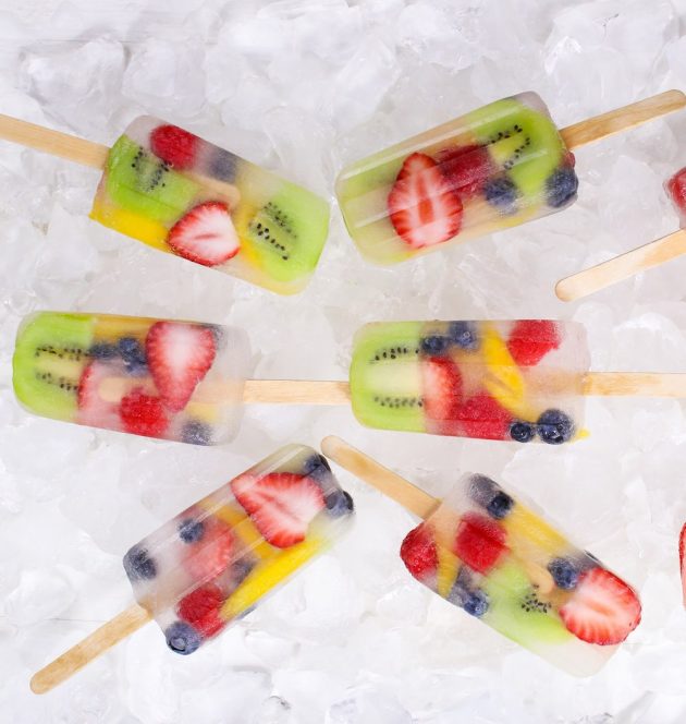 Ice pops served outdoors on a bed of ice to stay cool