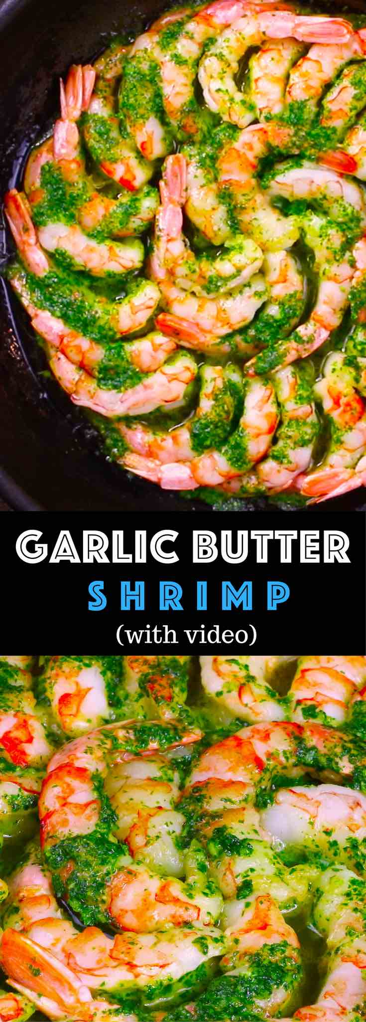 Easy Garlic Butter Shrimp – One of the most unbelievably delicious shrimp recipes. Succulent shrimp baked in garlic and buttery sauce. So Good! Quick and easy dinner recipe. Video recipe. 