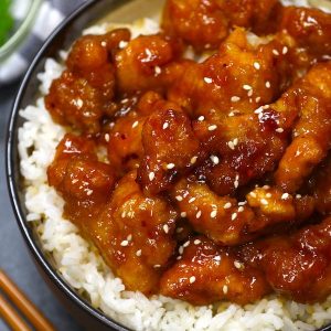 This Crock Pot General Tso Chicken is a delicious slow cooker version of the classic Chinese dish General Tso Chicken, crispy chicken in a tangy sauce.