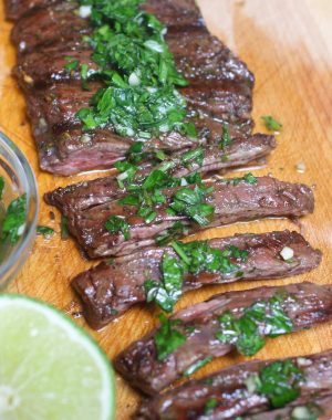 This Skirt Steak is melt-in-your-mouth delicious with a tender and juicy texture. A simple trick to get the best-tasting skirt steak recipe is marinating the meat prior to grilling or pan-searing.