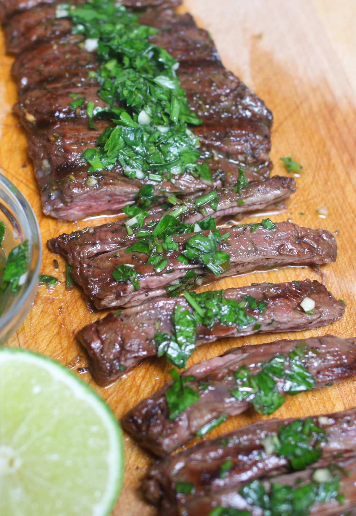 This Skirt Steak is melt-in-your-mouth delicious with a tender and juicy texture. A simple trick to get the best-tasting skirt steak recipe is marinating the meat prior to grilling or pan-searing.