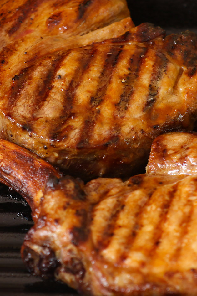 Grilled BBQ pork chops are the perfect meal and so easy to make. The pork marinade adds amazing flavor and make the chops tender and juicy.