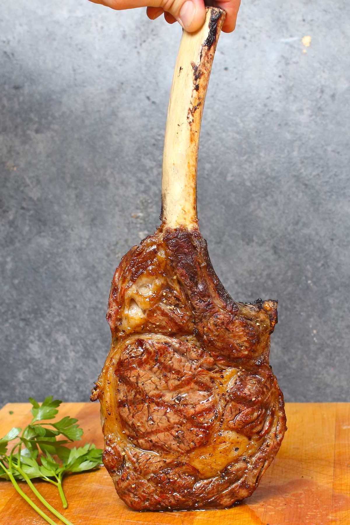 Grilled Tomahawk Ribeye Steak