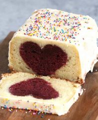 This Heart Surprise Cake recipe is perfect for Valentine's Day