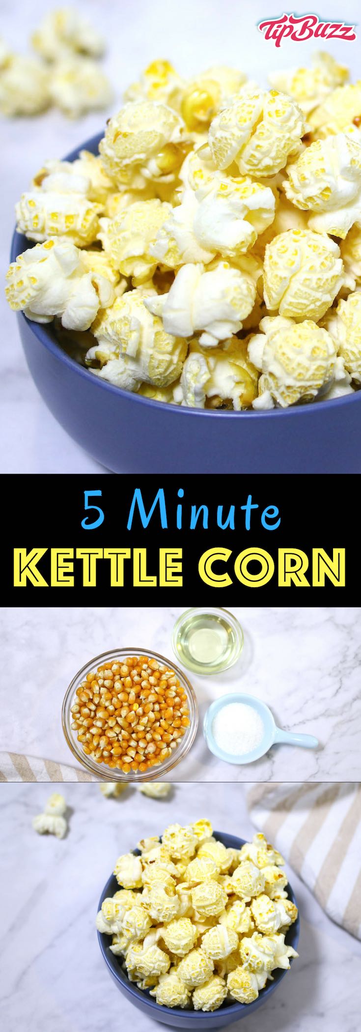 Kettle corn is an addictive sweet-and-salty snack that's light and airy! It’s the perfect finger food for snacking as well as movie night, game day and any other party. 