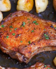 Learn how long to bake pork chops to crispy, golden perfection whether you are using boneless or bone in pork chops