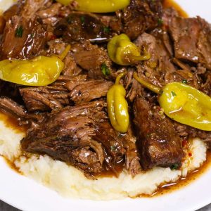 Instant Pot Mississippi Roast is a comforting dinner that even picky eaters will devour. The chuck roast is fall-apart tender with a flavorful gravy.