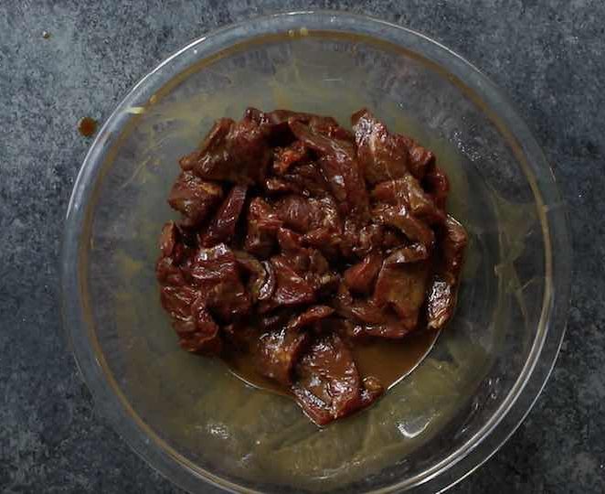 Marinade Steak Slices