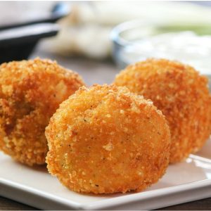 Fried Mashed Potato Balls make a delicious appetizer for a party or just a comforting snack, and they're perfect for using up leftover mashed potatoes. Crispy on the outside and soft on the inside. So good! Video recipe. Tipbuzz.com