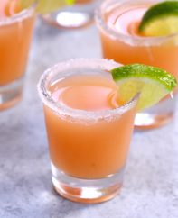 A delicious Mexican Candy Shot made with guava juice