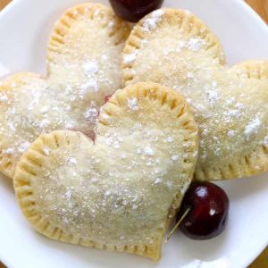 These Mini Cherry Pies are a great way to say I Love You for Valentines Day