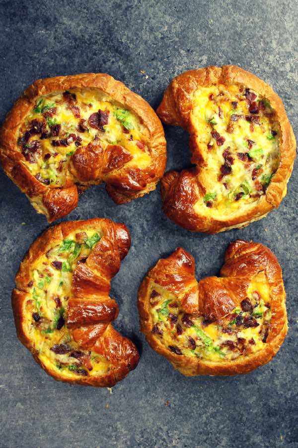 Omelet Breakfast Croissant Boats Recipe (with Video) | TipBuzz