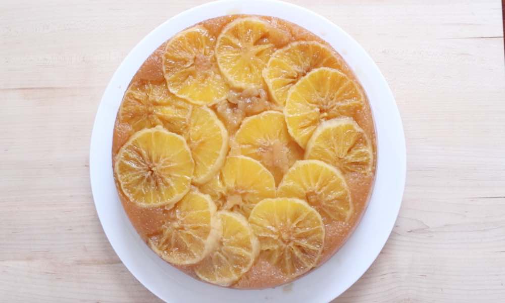 This Orange Upside Down Cake recipe is easy to make, beautiful and delicious