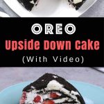 Easy Upside Down Oreo Cake No Bake – So delicious and super easy to make with only a few simple ingredients: Oreos, cream cheese, sugar, cool whip, milk and strawberries. So Good! The perfect quick and easy dessert recipe. Party food. No bake. Video recipe. | tipbuzz.com