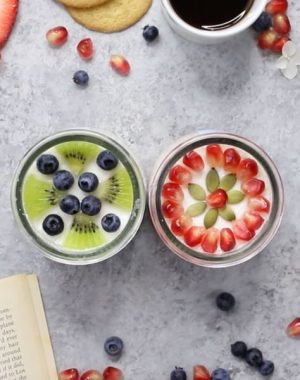 Savor a perfect DIY Me Moment with Oui French-style yogurt topped with fresh fruits - so delicious, easy and fun to make!