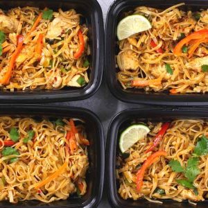 Chicken Pad Thai Meal Prep - an easy way to enjoy pad thai flavors on-the-go