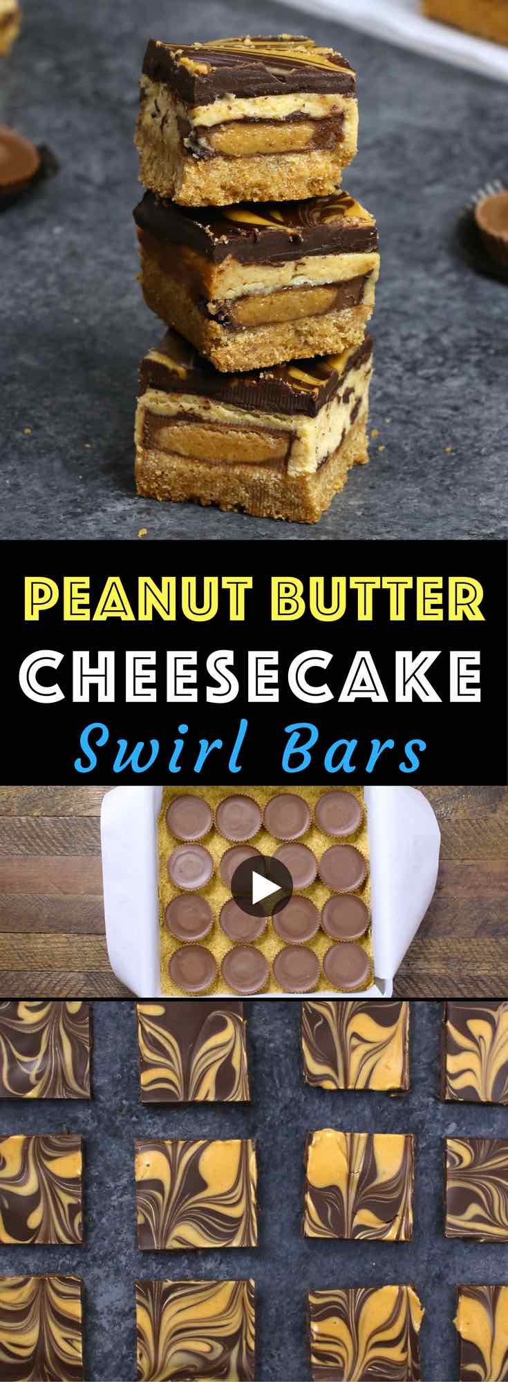 These Chocolate Peanut Butter Cheesecake Bars are creamy and smooth with irresistible chocolate peanut butter flavors! They're perfect for parties, snacks and decadent treats for any celebration.