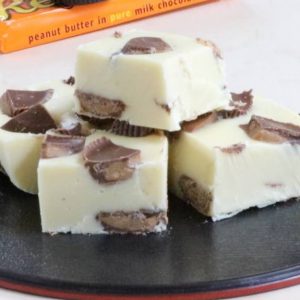 This 3 Ingredient Peanut Butter Cup Fudge is easy to make and so good!