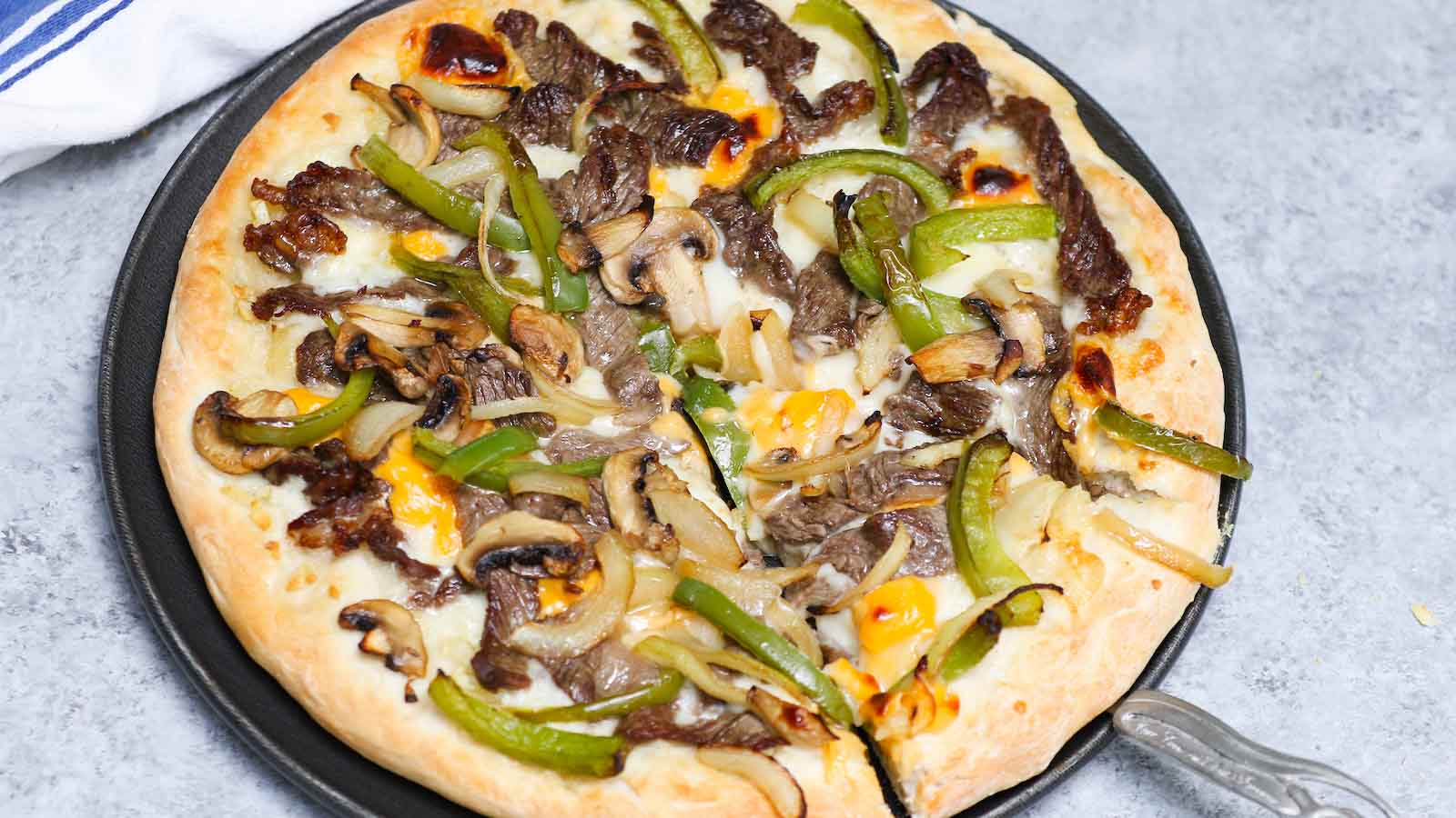 Jet's Pizza's Philly Cheese Steak Pizza