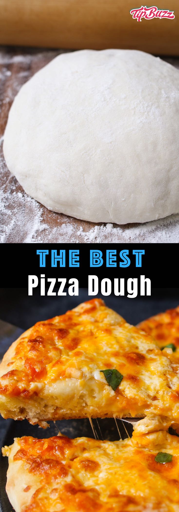 This Easy Pizza Dough Recipe makes soft and fluffy pizza crust that’s beyond irresistible! It’s the best homemade pizza dough that has been passed down through generations. It takes 10 minutes to prepare and made by hand with 6 simple ingredients! 