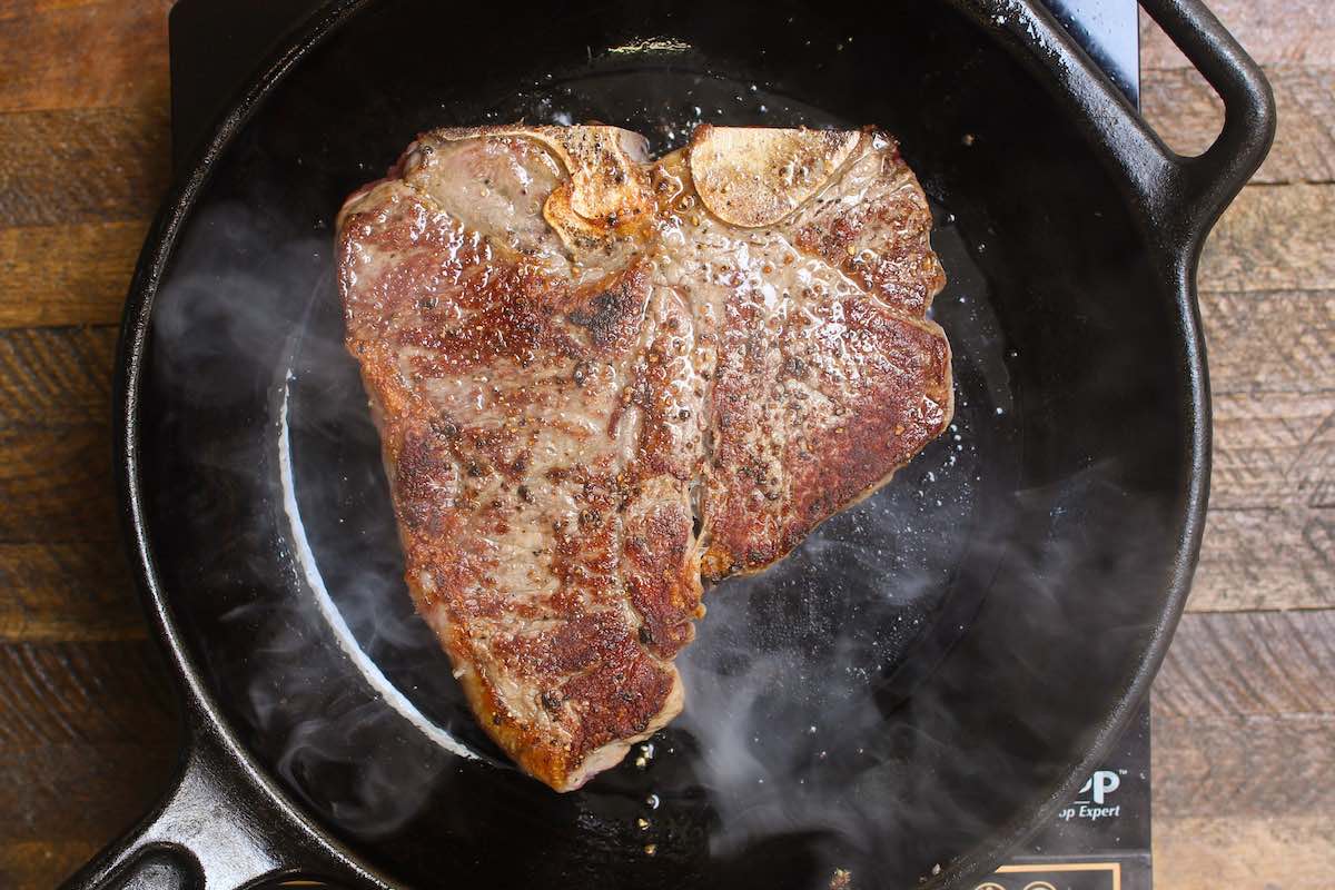 Perfect Pan Seared Porterhouse Steak